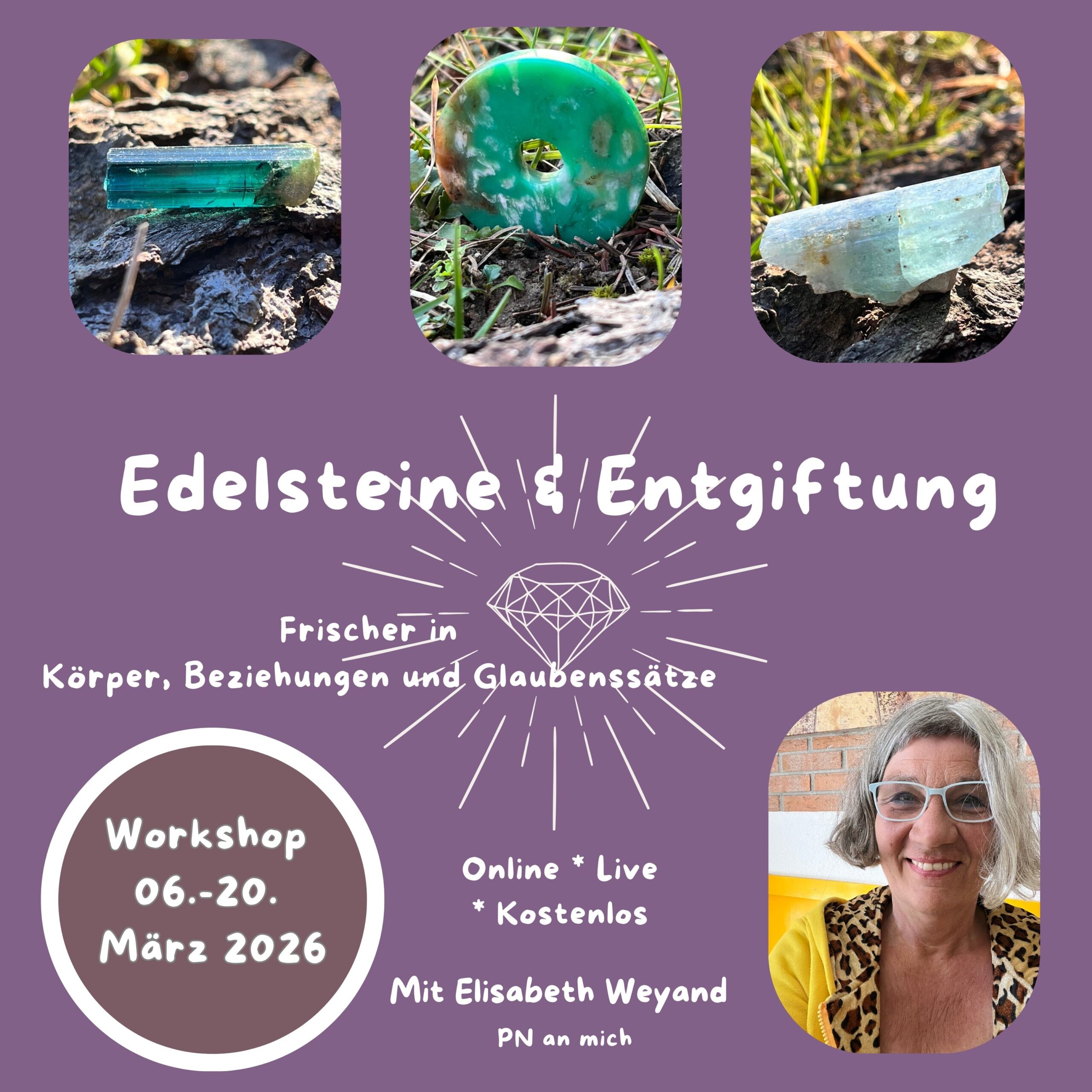 ONLINE LIVE Intensivkurs 'Edelsteine & Entgiftung'